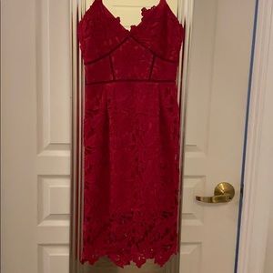 Gorgeous fuchsia lace dress